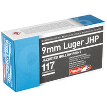 Load image into Gallery viewer, Aguila 9mm 117gr Jhp 50-500