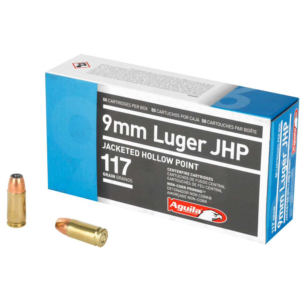 Aguila 9mm 117gr Jhp 50-500