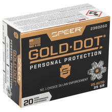 Load image into Gallery viewer, Spr Gold Dot 25acp 35gr Hp 20-200