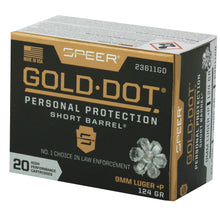 Load image into Gallery viewer, Spr Gold Dot 9mm+p 124g Hp Sb 20-200