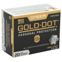 Load image into Gallery viewer, Spr Gold Dot 9mm Hp 20/200