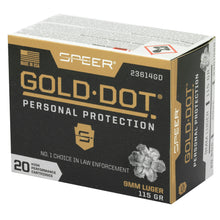 Load image into Gallery viewer, Spr Gold Dot 9mm Hp 20/200