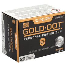 Load image into Gallery viewer, Spr Gold Dot 357mag Hp 20/200