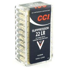 Load image into Gallery viewer, Cci 22lr Suppressor 45gr Hp 50-5000