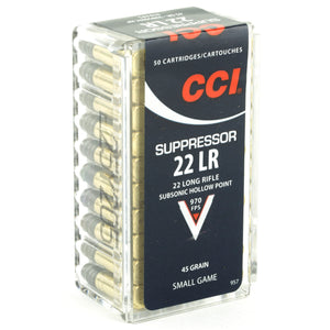Cci 22lr Suppressor 45gr Hp 50-5000