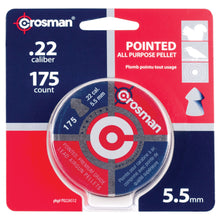 Load image into Gallery viewer, Crosman .22 Pointed Pellets 175-tin