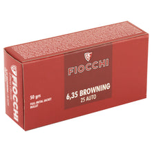 Load image into Gallery viewer, Fiocchi 25acp 50gr Fmj 50-1000