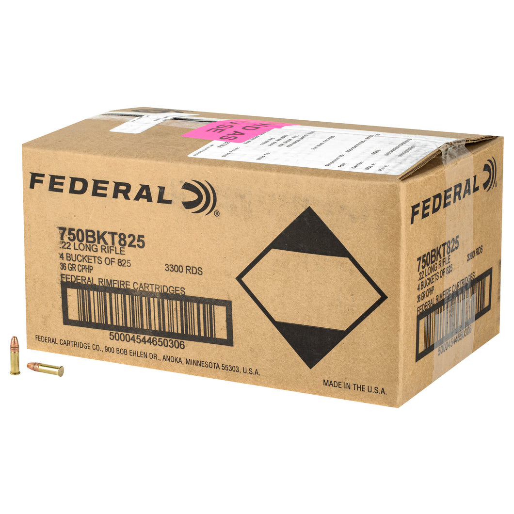 Fed 22lr 36gr Cphp Byob Bkt 4x 825ct