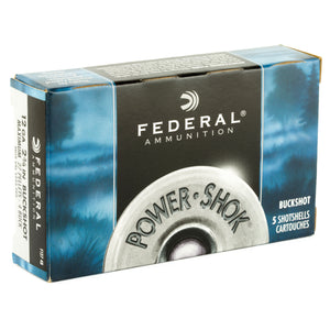 Fed Pwrshk 12ga 2.75 Mx #4 Bck 5-250
