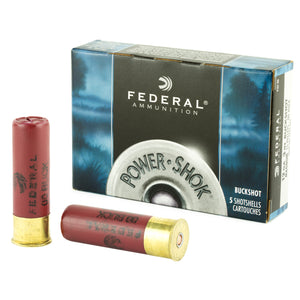 Fed Pwrshk 12ga 3" Mg 00 Bck 5-250