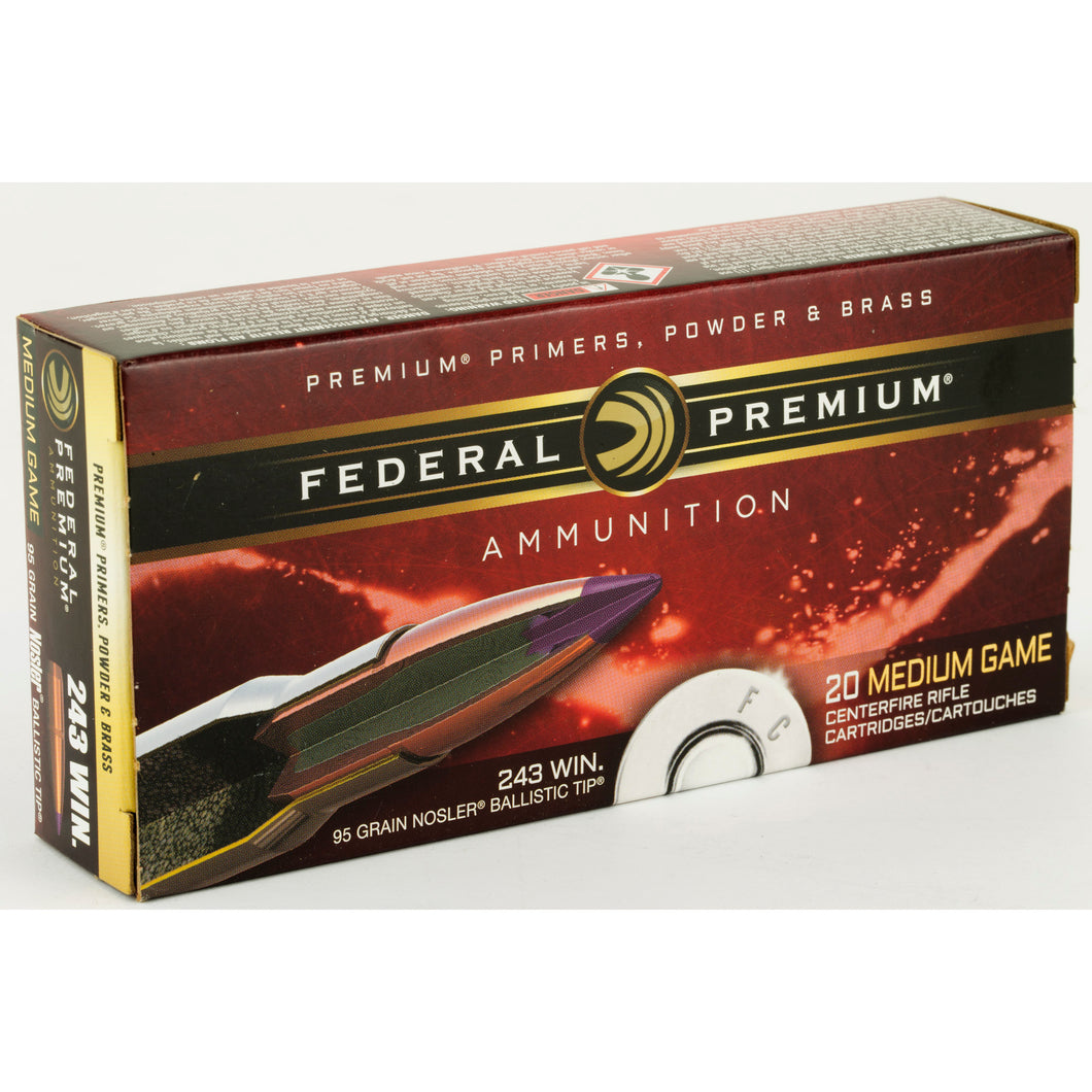 Fed Prm 243win 95gr Nbt 20-200