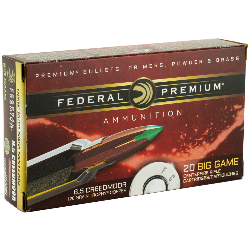 Fed Prm 6.5crd 120gr Trphy Cppr 20rd