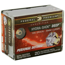 Load image into Gallery viewer, Fed Hydra-shok Deep 9mm 135gr Hp 20-