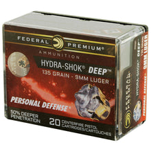 Load image into Gallery viewer, Fed Hydra-shok Deep 9mm 135gr Hp 20-