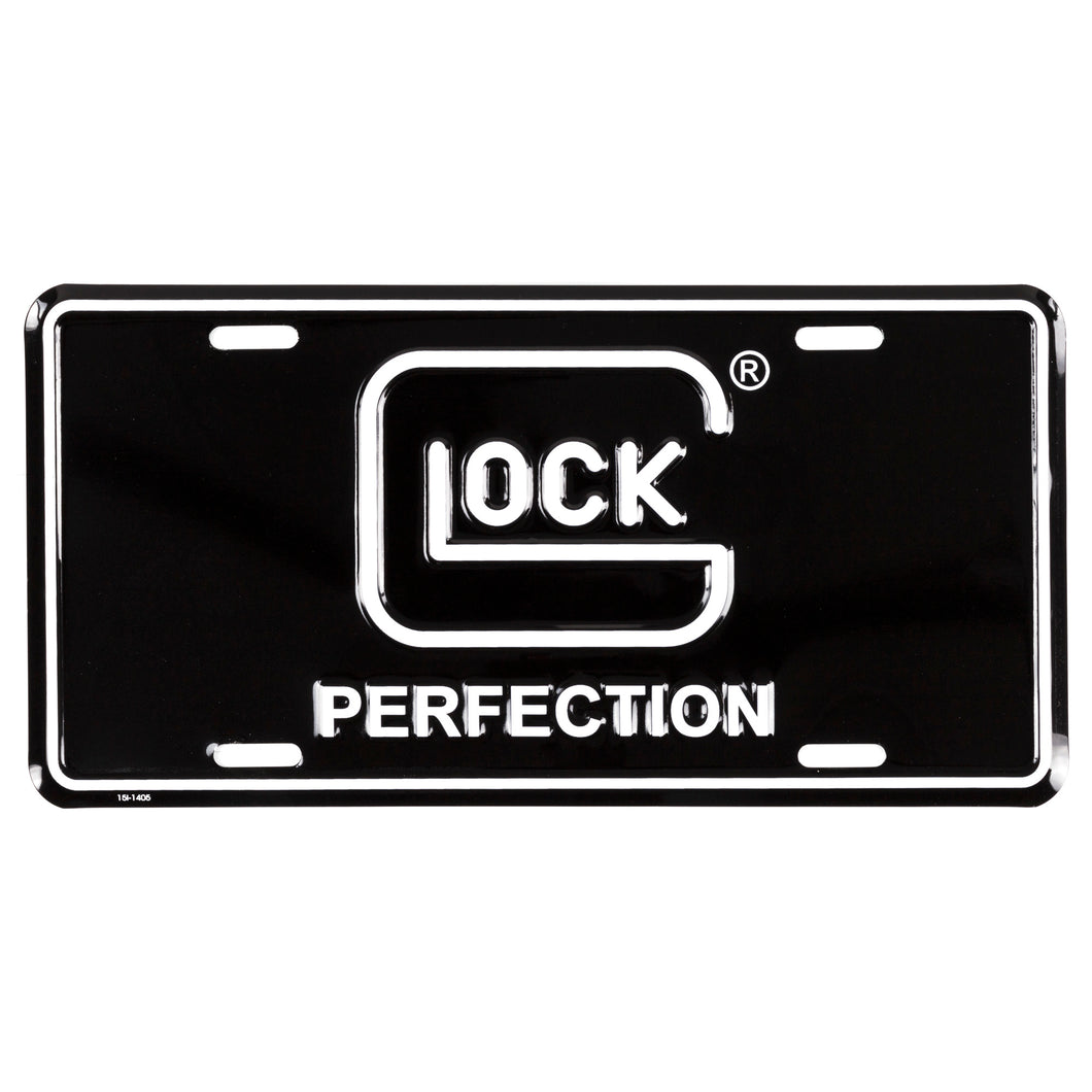 Glock Oem Perf License Plate Blk-wht