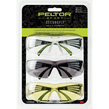 Load image into Gallery viewer, Peltor Securefit 400 Eye Prot 3-pack