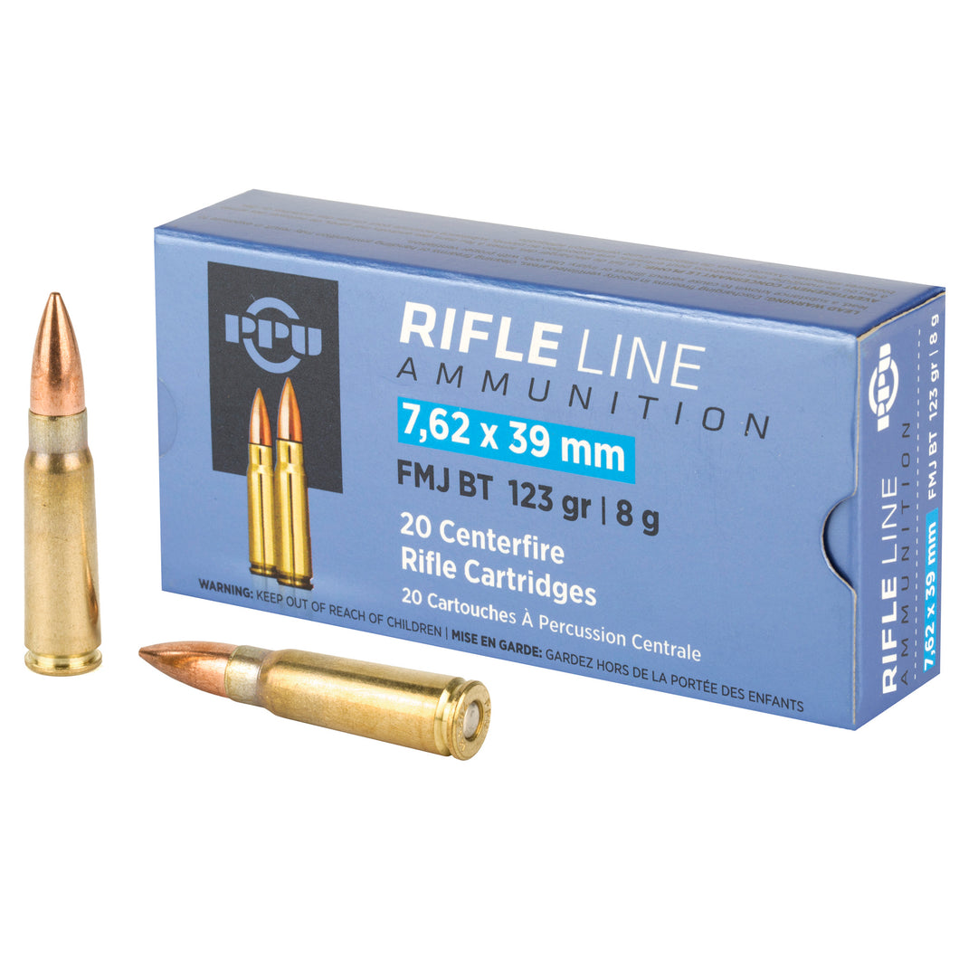 Ppu 7.62x39 Fmj 123gr 20-1000