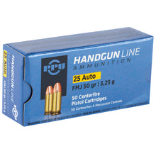 Load image into Gallery viewer, Ppu 25acp Fmj 50gr 50-1000