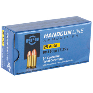 Ppu 25acp Fmj 50gr 50-1000