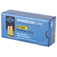 Load image into Gallery viewer, Ppu 25acp Fmj 50gr 50-1000