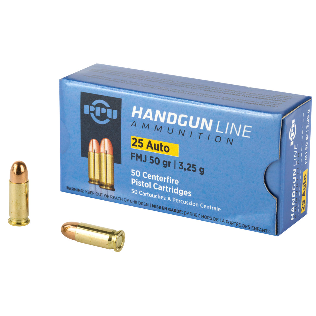 Ppu 25acp Fmj 50gr 50-1000