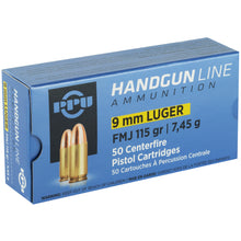 Load image into Gallery viewer, Ppu 9mm Fmj 115gr 50-1000