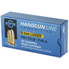 Load image into Gallery viewer, Ppu 9mm Fmj 115gr 50-1000