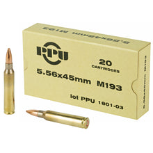 Load image into Gallery viewer, Ppu 556nato M193 55gr Fmj 20-1000