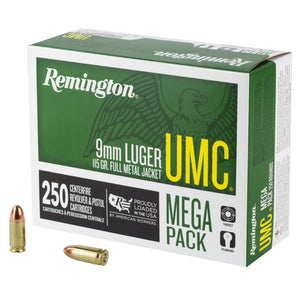 Rem Umc Mp 9mm 115gr Fmj 250-1000