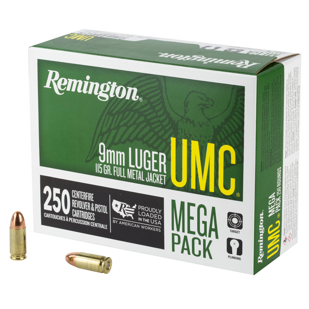 Rem Umc Mp 9mm 115gr Fmj 250-1000