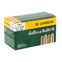 Load image into Gallery viewer, S&amp;b 30carbine 110gr Fmj 50-1000
