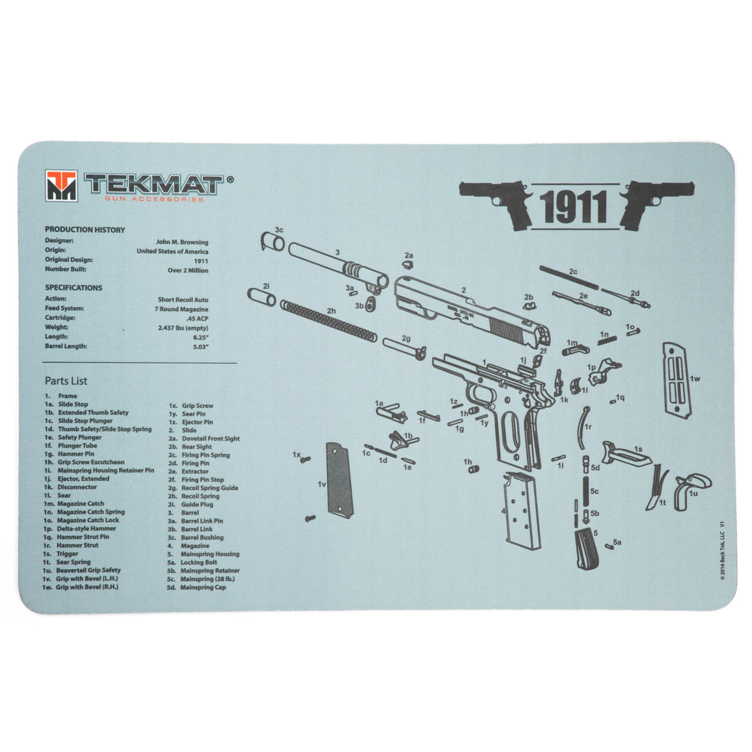 Tekmat Pistol Ds Mat 1911 Blk-gry