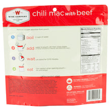 Load image into Gallery viewer, Wise Camping Chili Mac W- Beef 6pk