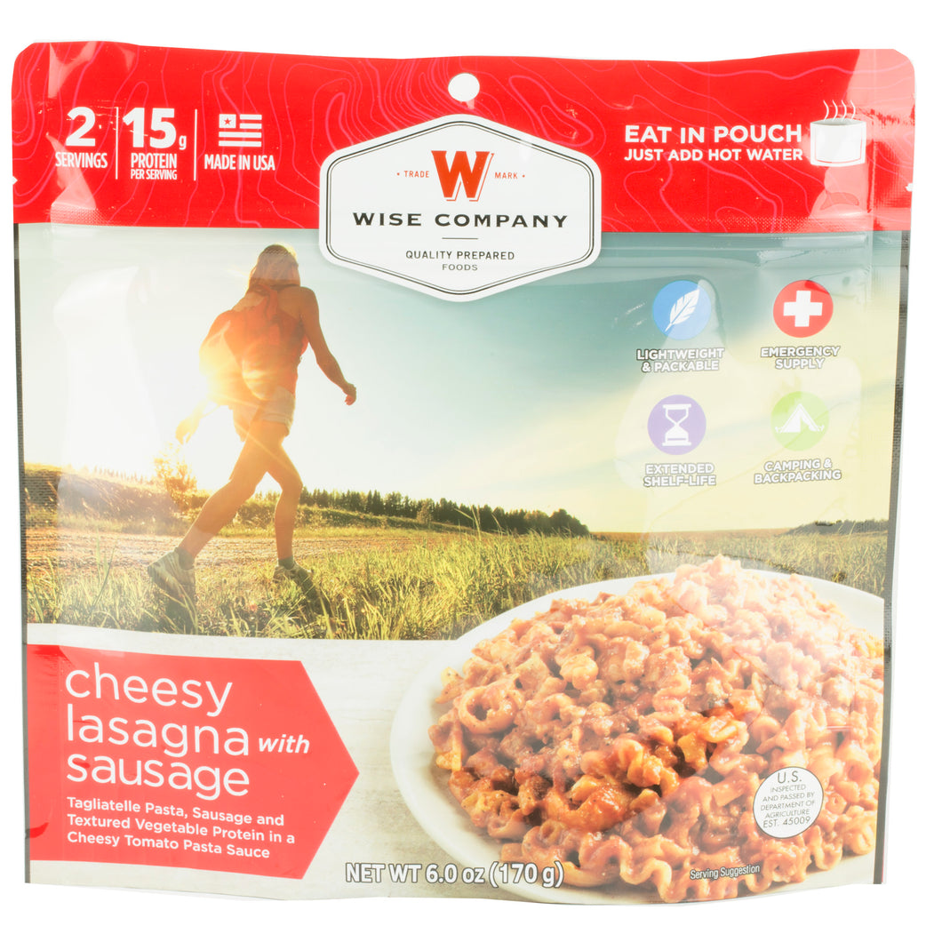 Wise Camping Lasagna W- Sausage 6pk