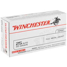 Load image into Gallery viewer, Win Usa 25acp 50gr Fmj 50-500