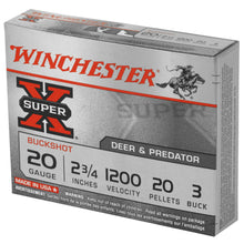 Load image into Gallery viewer, Win Superx 20ga 2.75 #3bk 20pl 5-250
